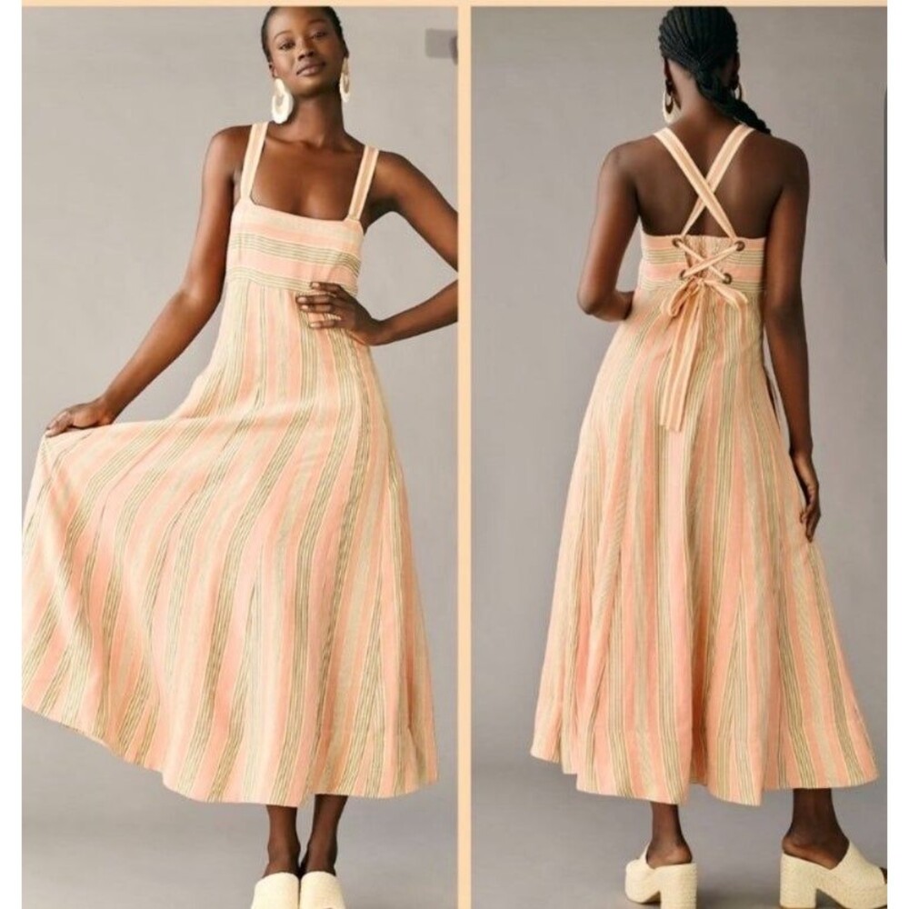 Anthropologie Striped Maxie Dress NWOT